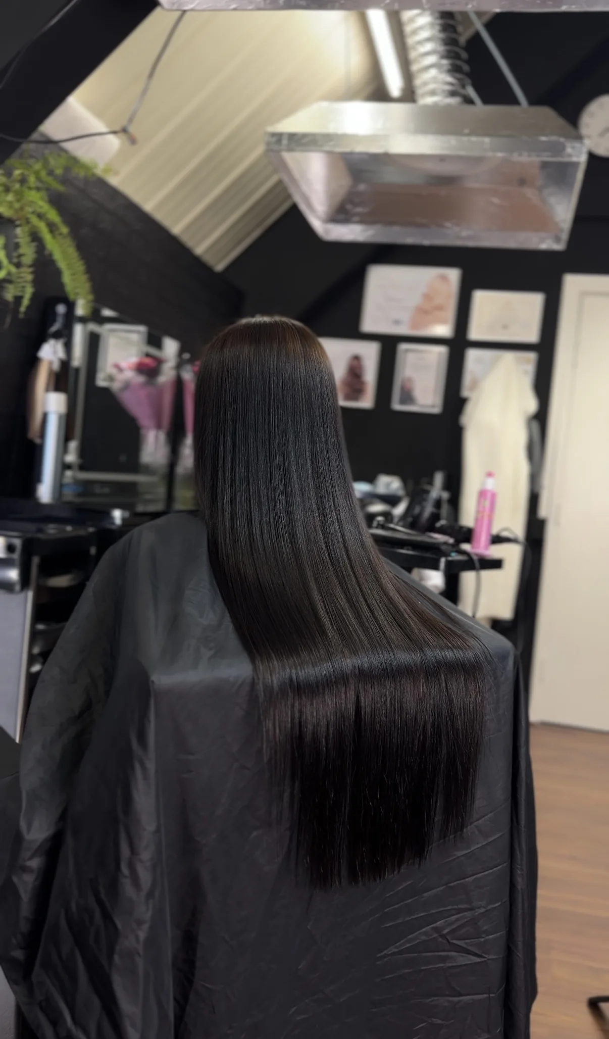 Hair after treatment — very long straight glossy hair
