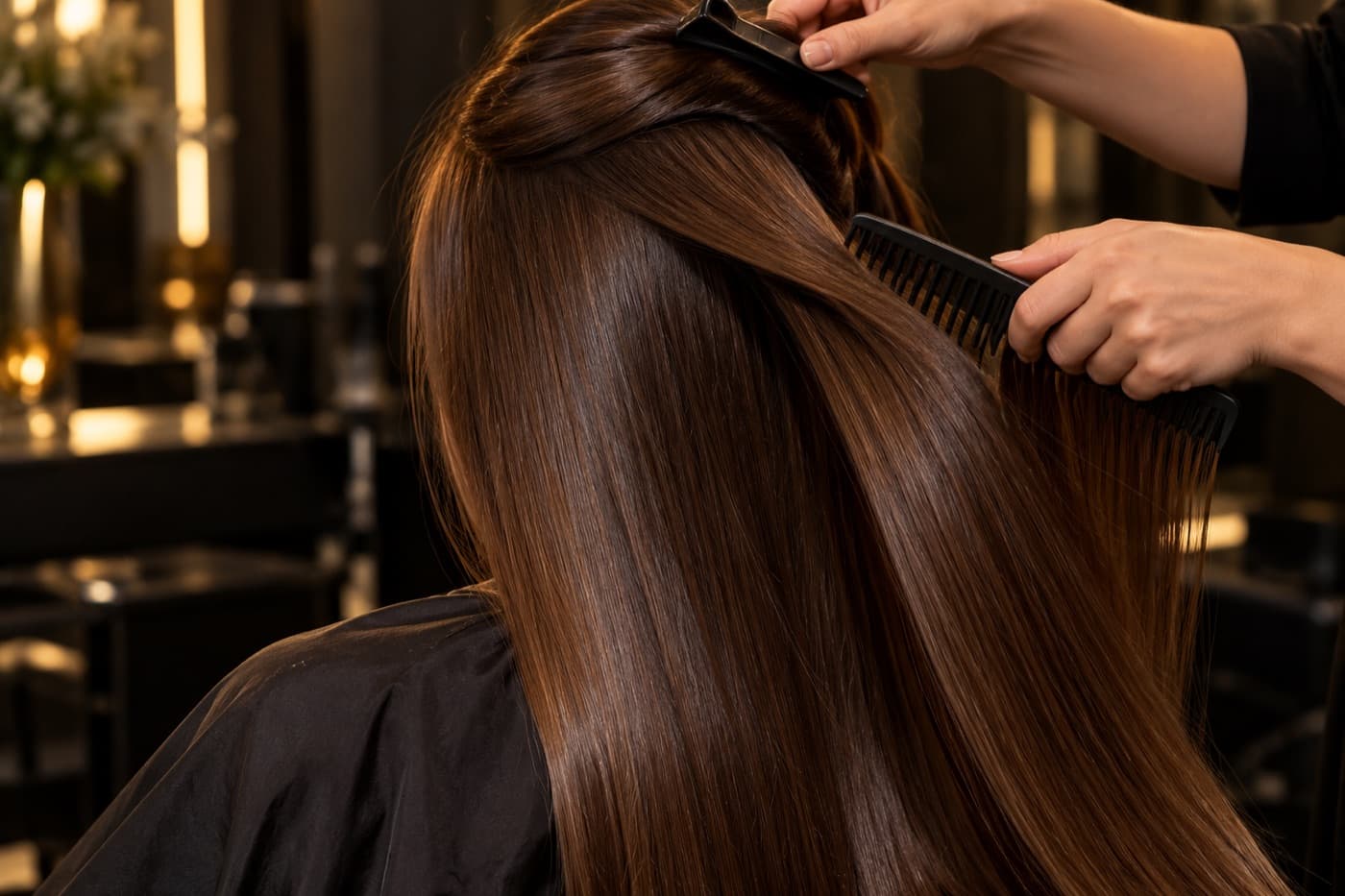 Illustrative cover image: hands working a section of hair (generated for this page)
